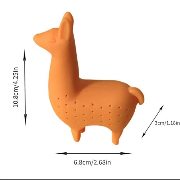 Alpaca Shaped Mini Tea Strainer Silicone Tea Drain - Picture 4 of 6